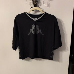 ♥️ Kappa Women's Black and Gray V-Neck Jersey limited addition